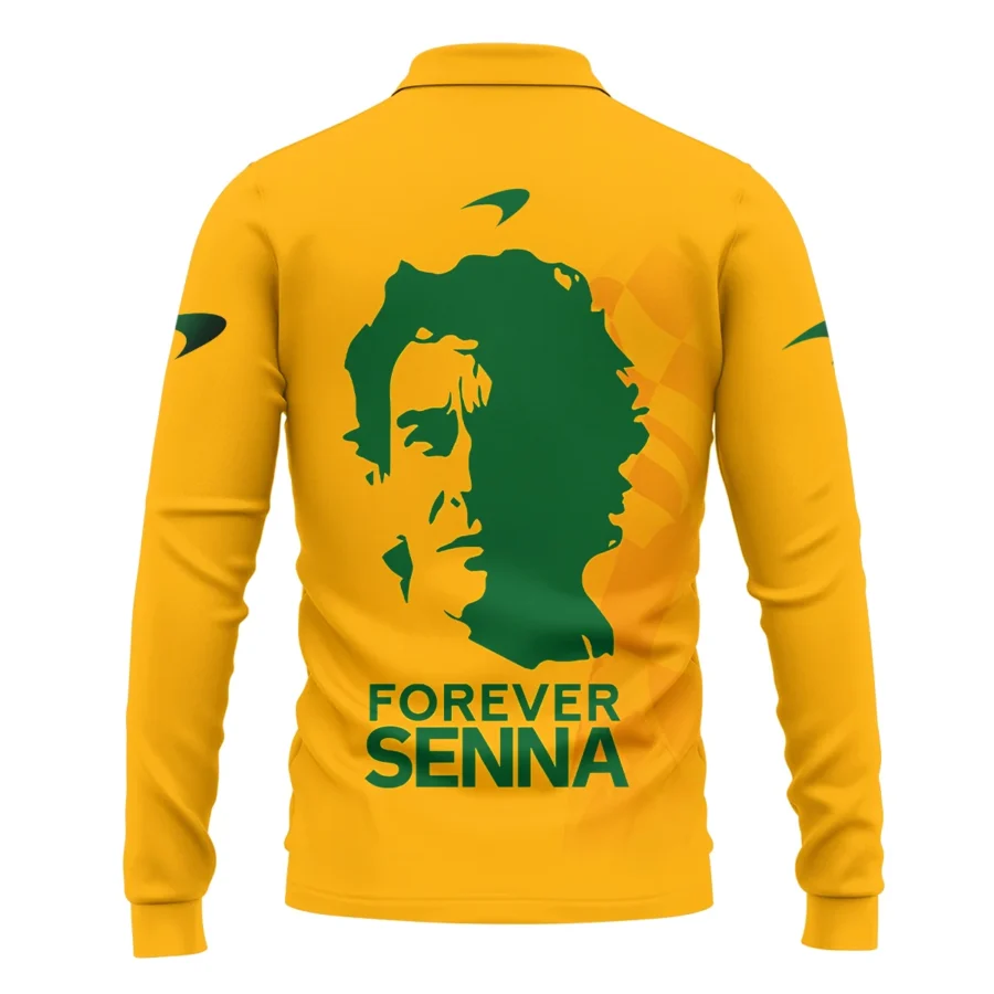 Forever Senna McLaren Formula One Exclusive Long Polo Shirt BLF1190525A3LPL