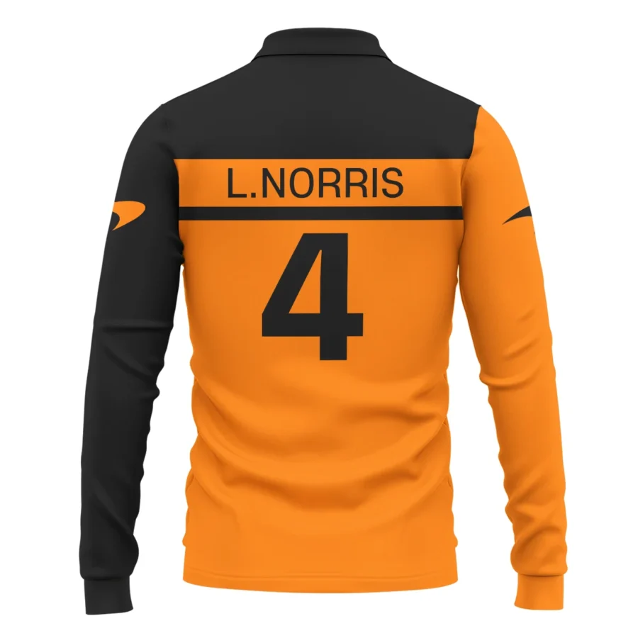 Lando Norris McLaren F1 Long Polo Shirt All Over Prints BLMCL5525A2LPL