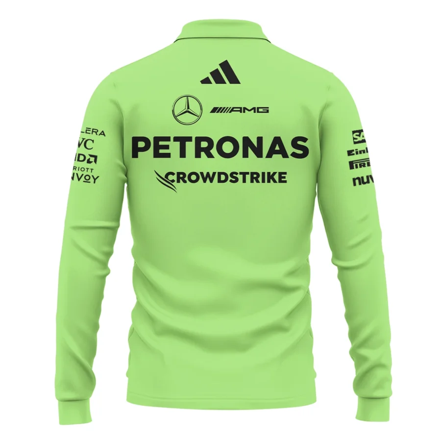 Mercedes-AMG Petronas F1 Long Polo Shirt All Over Prints BLMER6525A4LPL