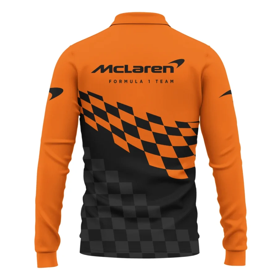 Oscar Piastri McLaren F1 Long Polo Shirt All Over Prints BLOP10425A1LPL