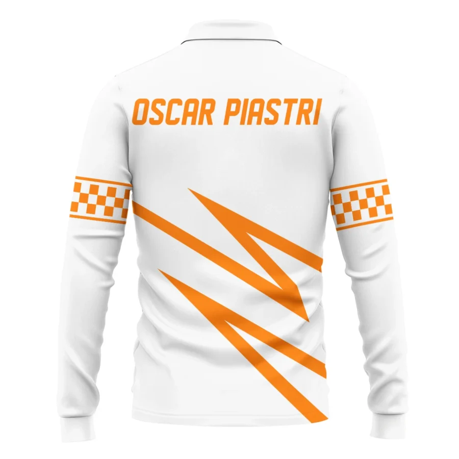 Oscar Piastri McLaren F1 Long Polo Shirt All Over Prints BLOP10425A4LPL