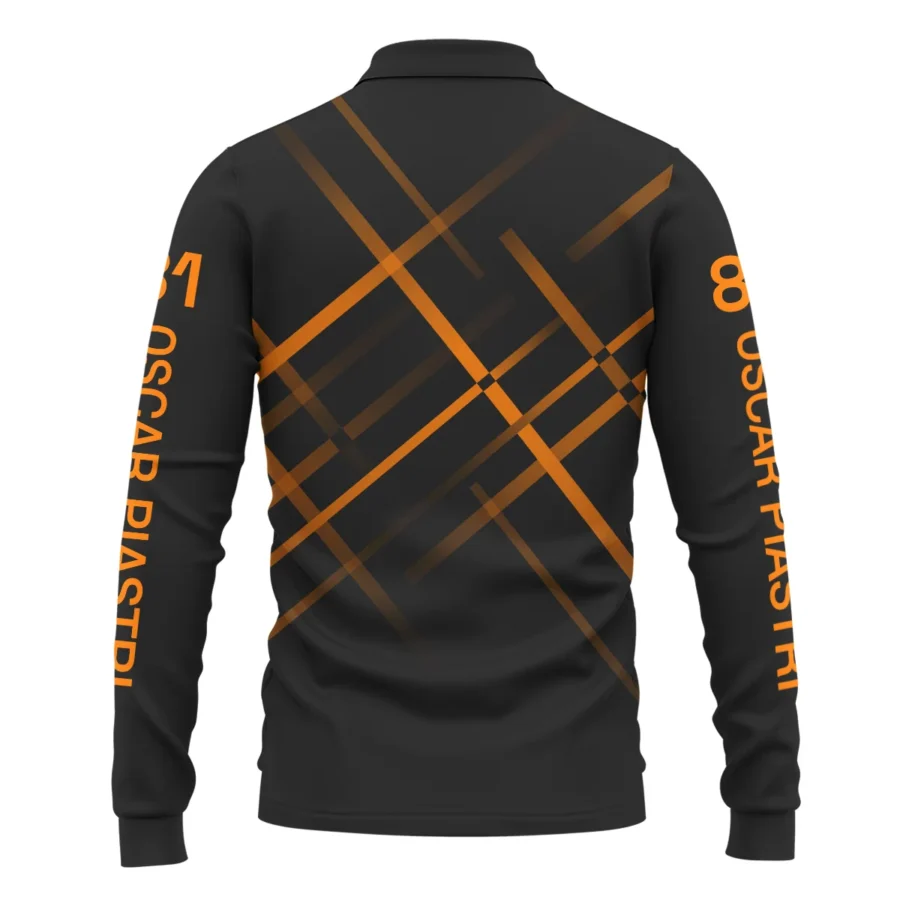 Oscar Piastri McLaren F1 Long Polo Shirt All Over Prints BLOP3425A2LPL