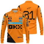 Oscar Piastri McLaren Formula One Exclusive Long Polo Shirt BLF1180525A3LPL