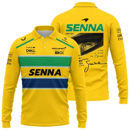 Ayrton Senna McLaren Formula One Exclusive Long Polo Shirt BLF1190525A2LPL