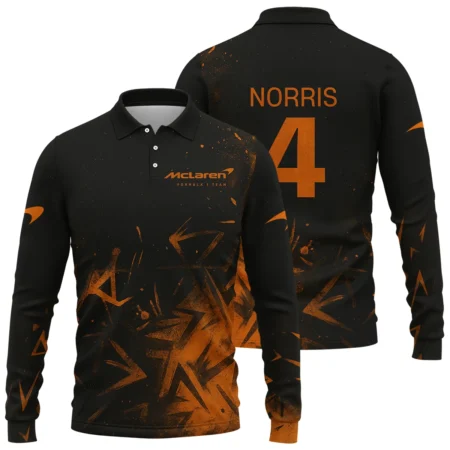 Lando Norris McLaren F1 Long Polo Shirt All Over Prints BLMCL3525A3NRLPL