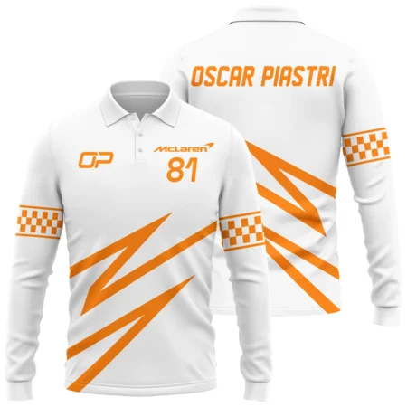 Oscar Piastri McLaren F1 Long Polo Shirt All Over Prints BLOP10425A4LPL