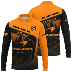 Oscar Piastri McLaren F1 Quarter-Zip Sweatshirt All Over Prints BLOP3425A1QTZ