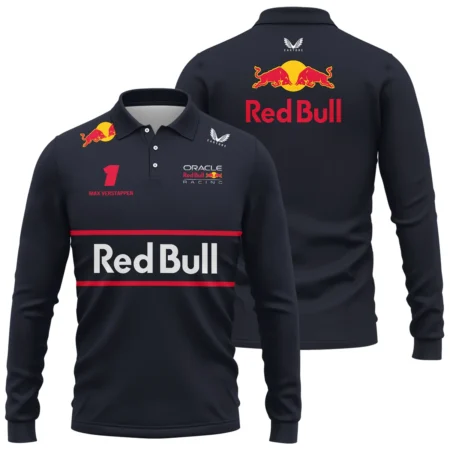 Max Verstappen Red Bull Racing F1 Long Polo Shirt All Over Prints BLRBR10525A1LPL