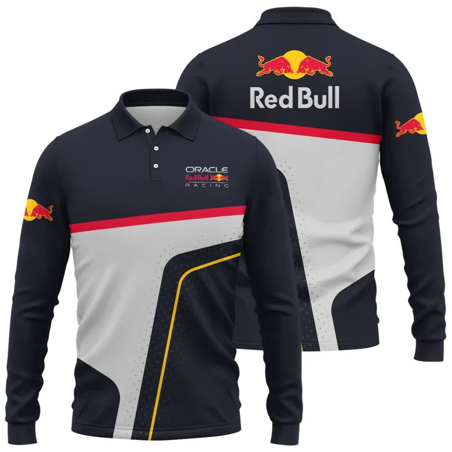 Red Bull Racing F1 Long Polo Shirt All Over Prints BLRBR10525A3LPL