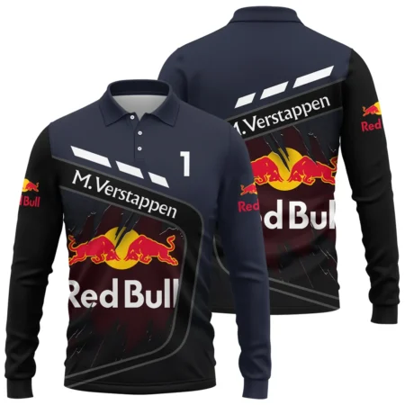 Max Verstappen Red Bull Racing F1 Exclusive Long Polo Shirt BLRBR20525A3LPL