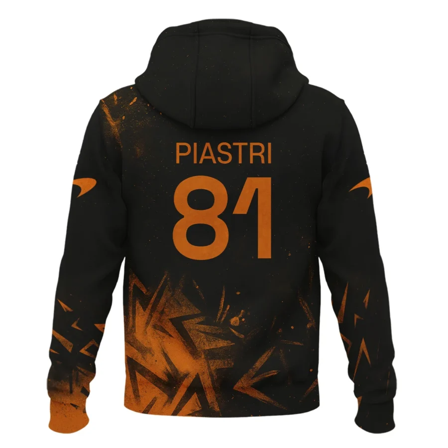 Oscar Piastri McLaren F1 Exclusive Logo Zipper Hoodie BLMCL3525A3OPZHD