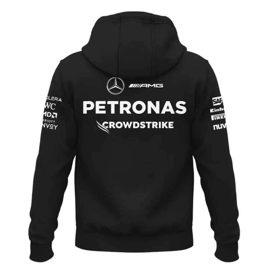 2025 Team Mercedes-AMG Petronas F1 Exclusive Logo Zipper Hoodie BLMER6525A1ZHD