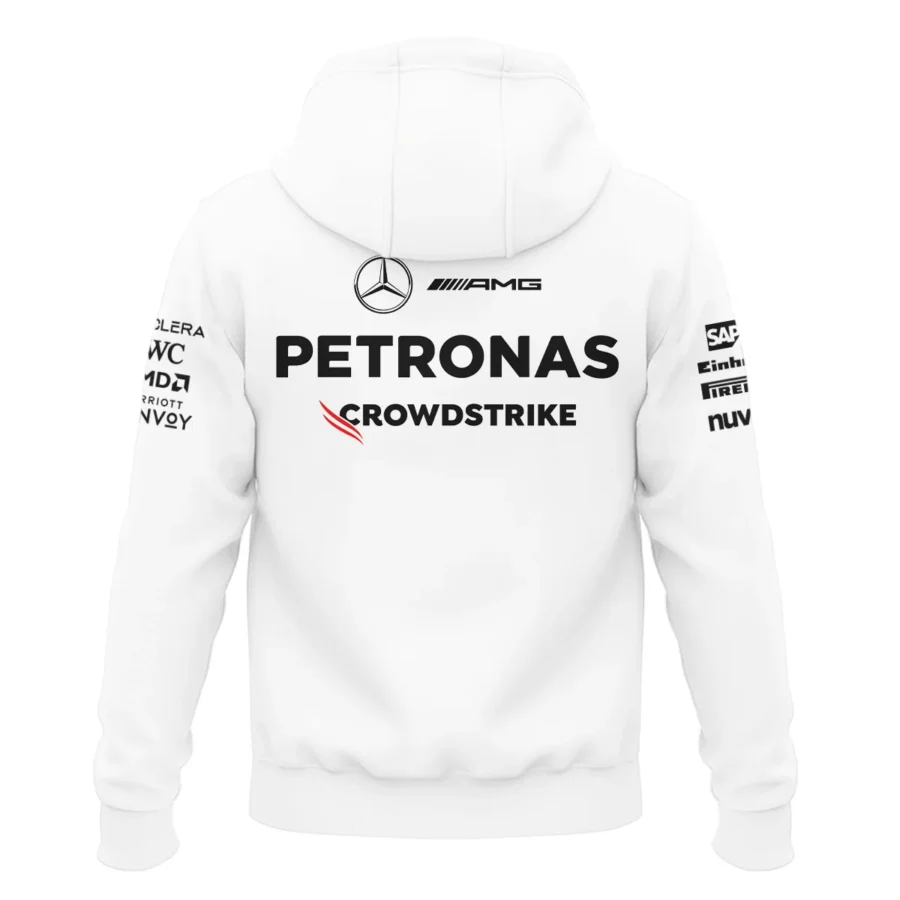 2025 Team Mercedes-AMG Petronas F1 Exclusive Logo Zipper Hoodie BLMER6525A2ZHD