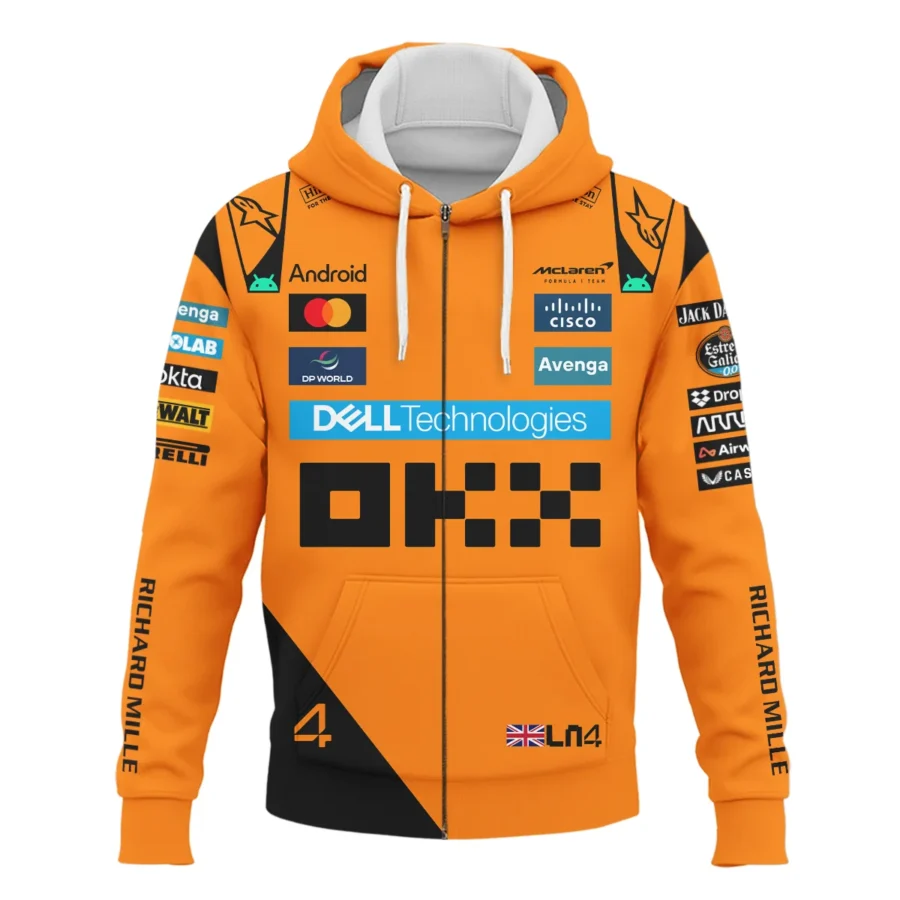 Lando Norris McLaren Formula One Exclusive Zipper Hoodie BLF1180525A1ZHD