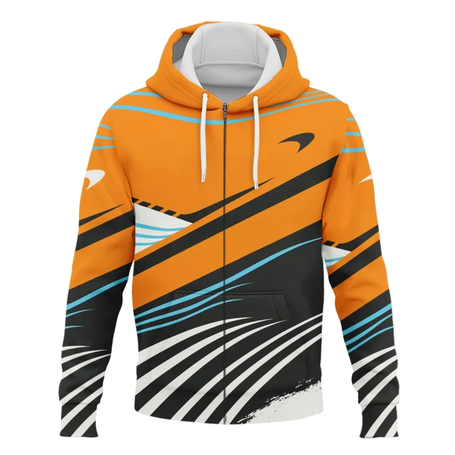 Waves Pattern McLaren F1 Exclusive Zipper Hoodie BLF131525A1ZHD