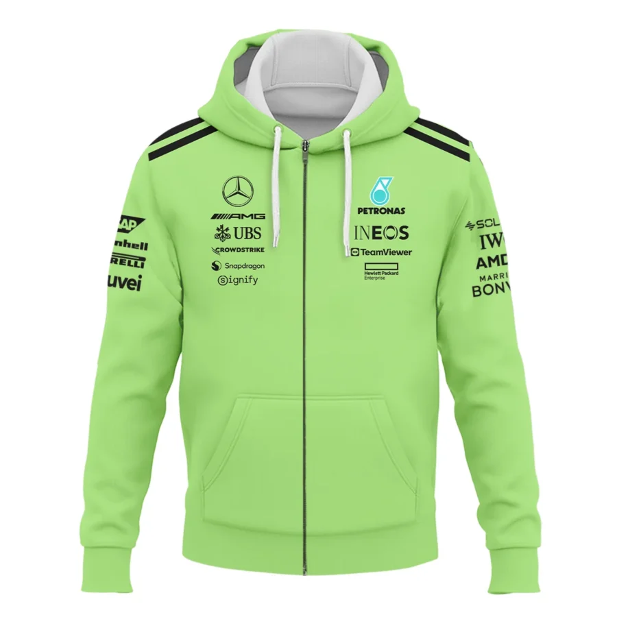 Mercedes-AMG Petronas F1 Exclusive Logo Zipper Hoodie BLMER6525A4ZHD