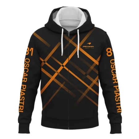 Oscar Piastri McLaren F1 Exclusive Logo Zipper Hoodie BLOP3425A2ZHD