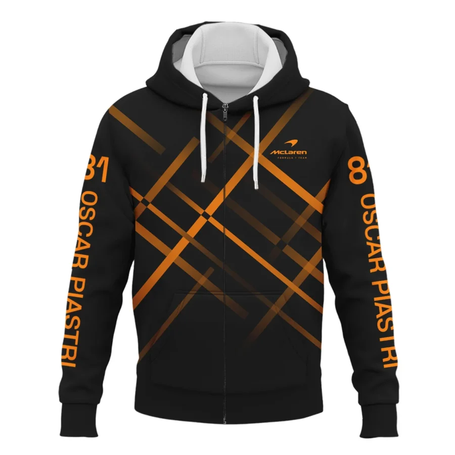 Oscar Piastri McLaren F1 Exclusive Logo Zipper Hoodie BLOP3425A2ZHD