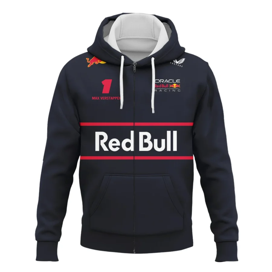 Max Verstappen Red Bull Racing F1 Exclusive Logo Zipper Hoodie BLRBR10525A1ZHD