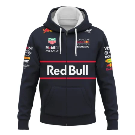 2025 Red Bull Racing F1 Exclusive Logo Zipper Hoodie BLRBR10525A2ZHD