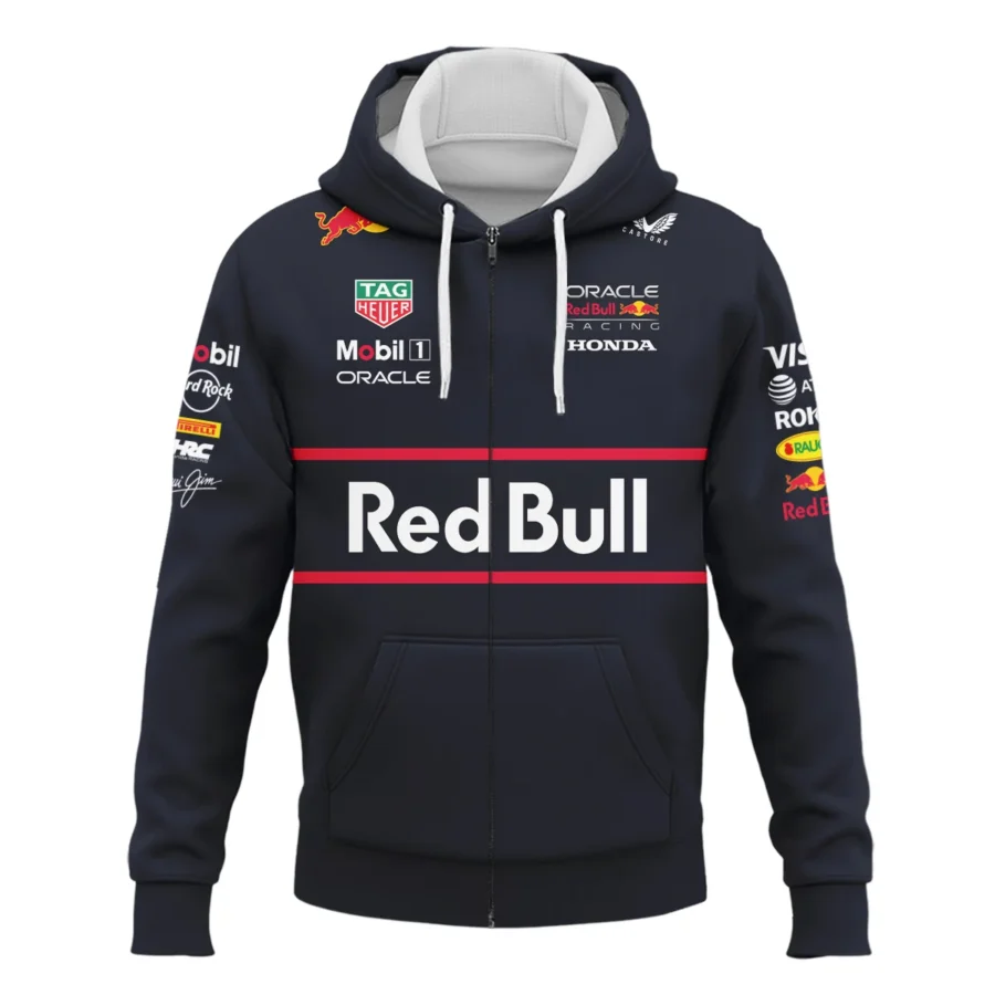 2025 Red Bull Racing F1 Exclusive Logo Zipper Hoodie BLRBR10525A2ZHD