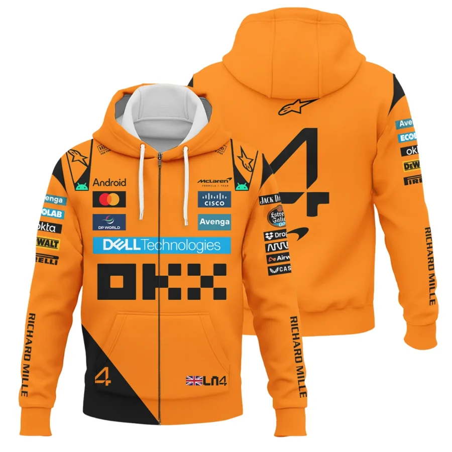 Lando Norris McLaren Formula One Exclusive Zipper Hoodie BLF1180525A1ZHD