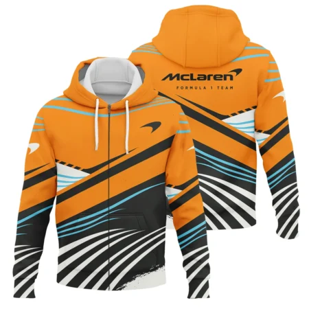 Waves Pattern McLaren F1 Exclusive Zipper Hoodie BLF131525A1ZHD