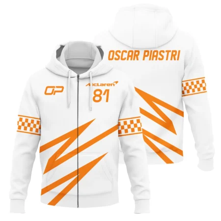 Oscar Piastri McLaren F1 Exclusive Logo Zipper Hoodie BLOP10425A4ZHD