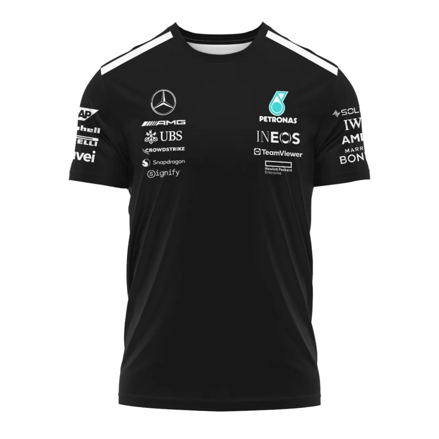2025 Team Mercedes-AMG Petronas F1 T-Shirt All Over Prints BLMER6525A1TS