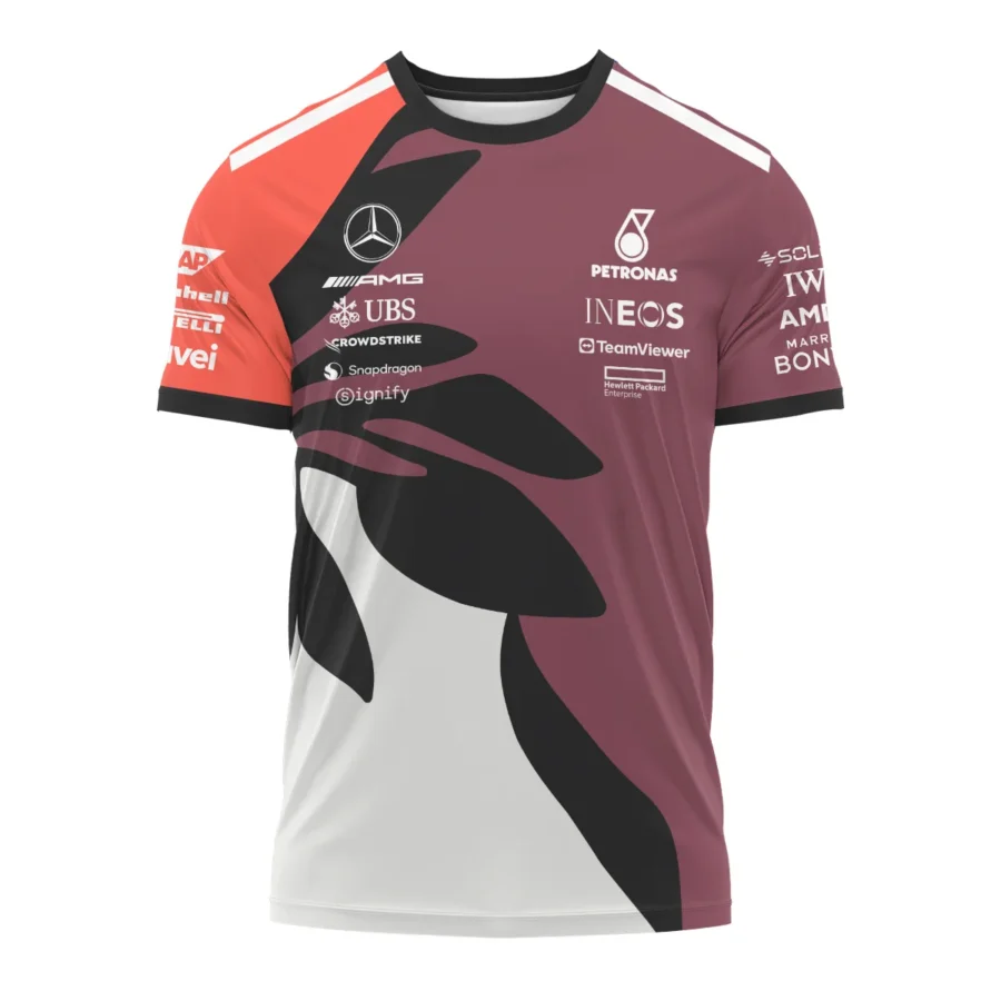 2025 Miami Floral Mercedes-AMG Petronas F1 T-Shirt All Over Prints BLMER6525A3TS