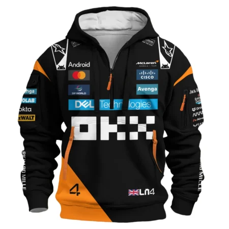 Lando Norris McLaren Formula One Exclusive Hoodie Half Zipper BLF1180525A2HDF