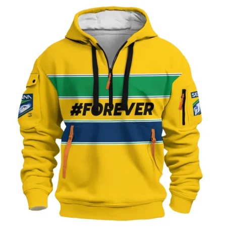 Forever Senna Formula One Exclusive Hoodie Half Zipper BLF1190525A1HDF
