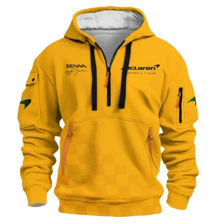Forever Senna McLaren Formula One Exclusive Hoodie Half Zipper BLF1190525A3HDF