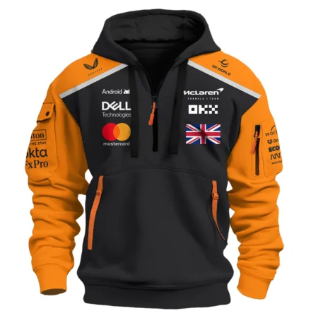 Lando Norris McLaren Formula One Exclusive Logo Hoodie Half Zipper BLF1290325A2MCLHDF