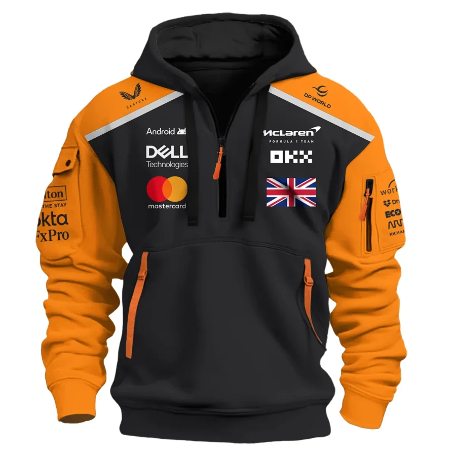 Lando Norris McLaren Formula One Exclusive Logo Hoodie Half Zipper BLF1290325A2MCLHDF