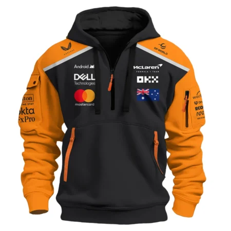 Oscar Piastri McLaren Formula One Exclusive Logo Hoodie Half Zipper BLF1290325A4MCLHDF