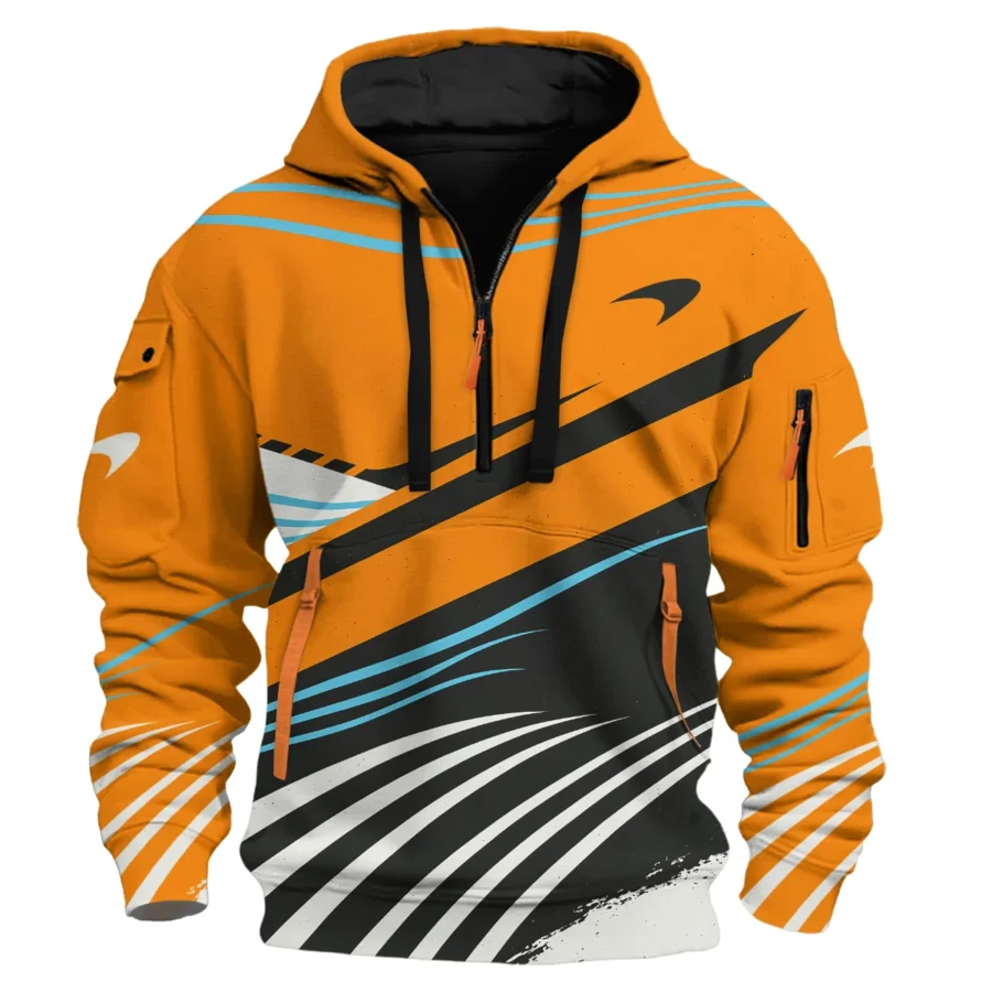 Waves Pattern McLaren F1 Exclusive Hoodie Half Zipper BLF131525A1HDF