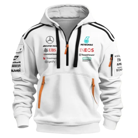 2025 Team Mercedes-AMG Petronas F1 Exclusive Logo Hoodie Half Zip BLMER6525A23HZ