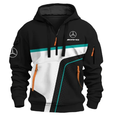 Limited Edition Mercedes-AMG Petronas F1 Exclusive Logo Hoodie Half Zip BLMER6525A53HZ