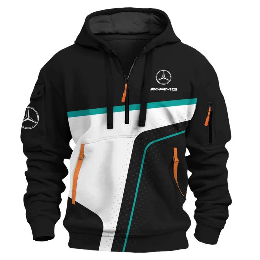 Limited Edition Mercedes-AMG Petronas F1 Exclusive Logo Hoodie Half Zip BLMER6525A53HZ