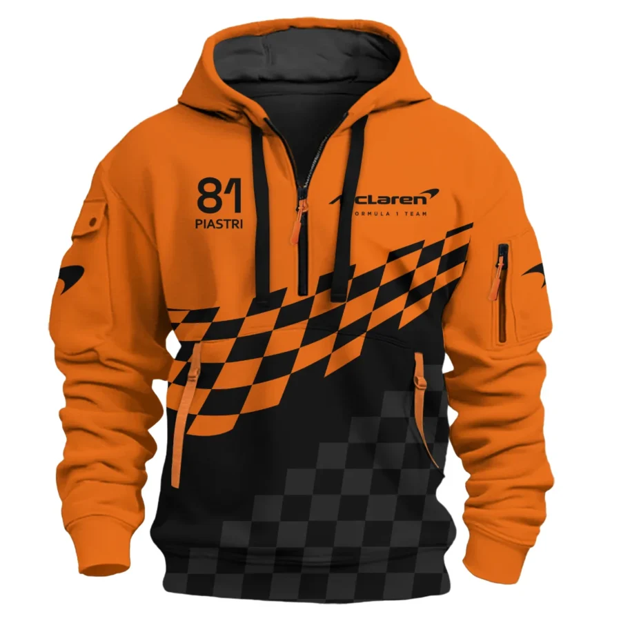 Oscar Piastri McLaren F1 Exclusive Logo Hoodie Half Zip BLOP10425A13HZ