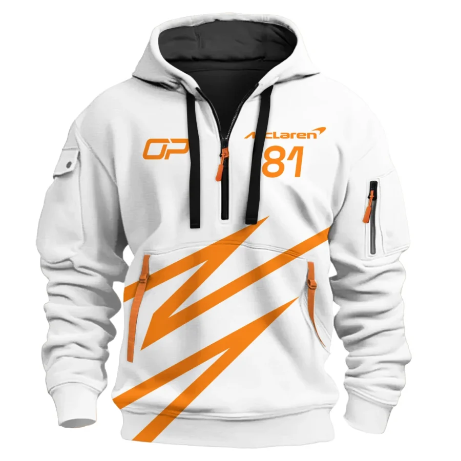 Oscar Piastri McLaren F1 Exclusive Logo Hoodie Half Zip BLOP10425A43HZ