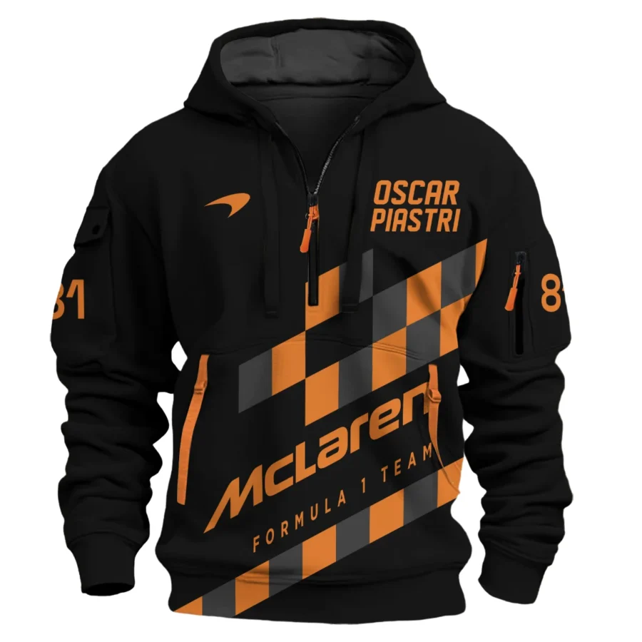 Oscar Piastri McLaren F1 Exclusive Logo Hoodie Half Zip BLOP10425A63HZ