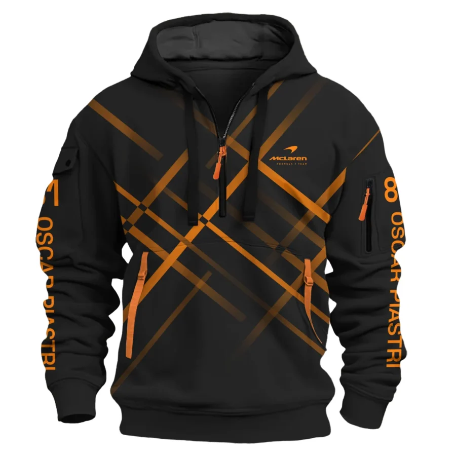 Oscar Piastri McLaren F1 Exclusive Logo Hoodie Half Zip BLOP3425A23HZ