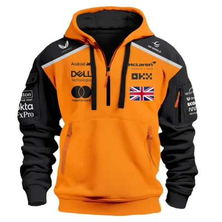 Lando Norris McLaren Formula One Exclusive Logo Hoodie Half Zipper BLF1290325A1MCLHDF