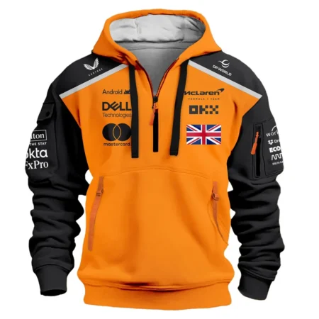 Lando Norris McLaren Formula One Exclusive Logo Hoodie Half Zipper BLF1290325A1MCLHDF
