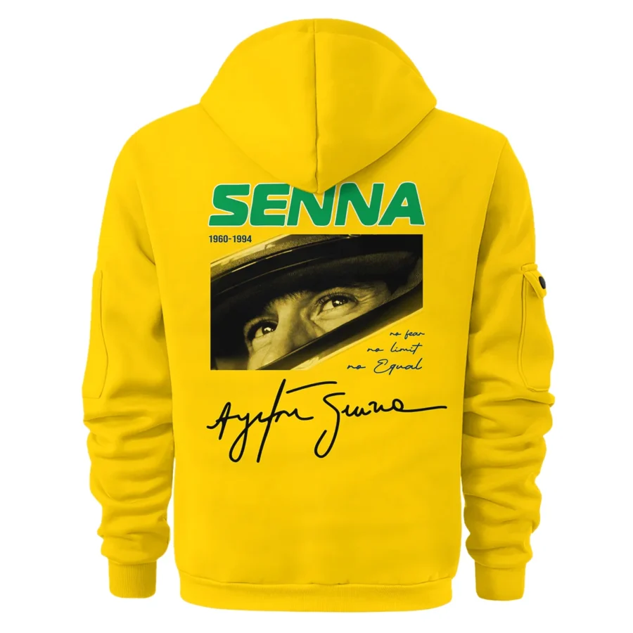 Ayrton Senna McLaren Formula One Exclusive Hoodie Half Zipper BLF1190525A2HDF