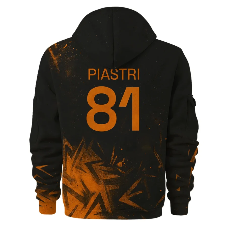 Oscar Piastri McLaren F1 Exclusive Logo Hoodie Half Zip BLMCL3525A3OP3HZ