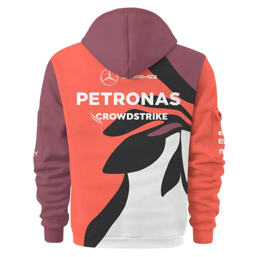 2025 Miami Floral Mercedes-AMG Petronas F1 Exclusive Logo Hoodie Half Zip BLMER6525A33HZ