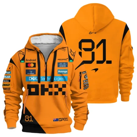 Oscar Piastri McLaren Formula One Exclusive Hoodie Half Zipper BLF1180525A3HDF